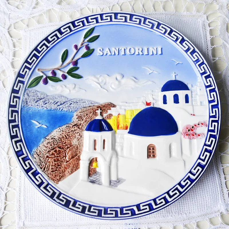 Living Room Decoration Accessories Hand-painted Ceramic Plates with Pure Hand-drawn Designs Home Accessories Fairy Garden