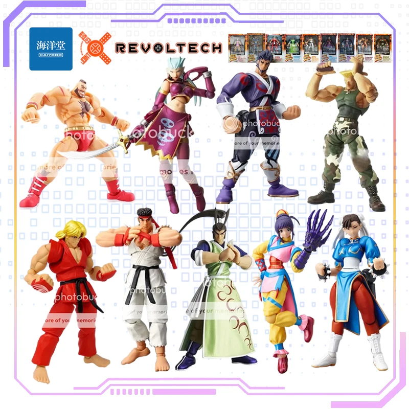 KAIYODO Original REVOLTECH Series Street Overlord Chunli/He Tieshou/Gu Lie/Ken/Sangjiefu Rare Nostalgia Toy Movable Model Gift