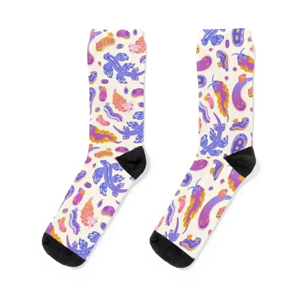 

Sea slug - pastel Socks funny sock New year's halloween christmas stocking Men's Socks Women's