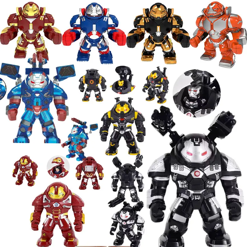 Marvel Movie Mini Building Blocks Mobile Model Doll Superhero Anti Hulk Machine DIY City Gift Children's Toy Gift