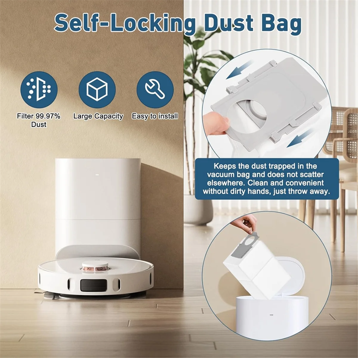 Untuk Roborock Qrevo Curve / P20 Pro / P10 penyedot debu, suku cadang pengganti penyedot debu Robot bantalan pel