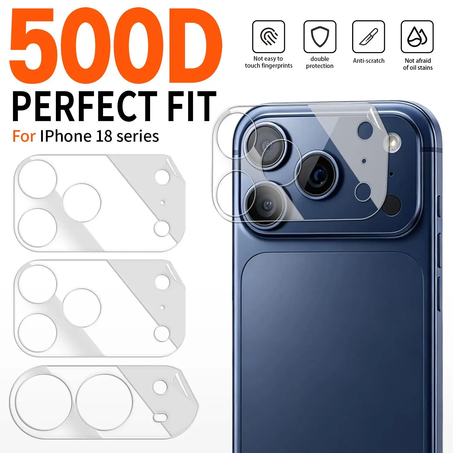 1-4Pcs HD Clear / Matte Soft TPU Hydrogel Film for IPhone 18 Pro Max Duo Transparent Camera Lens Base Protector Ultra-thin Film