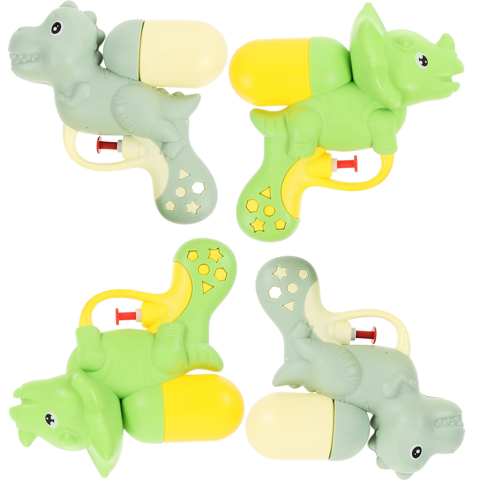 4 Pcs Water Squirt Toy Cartoon Gun Guns Party Summer Fight Toys Plastic Shooters for Kids Toddler