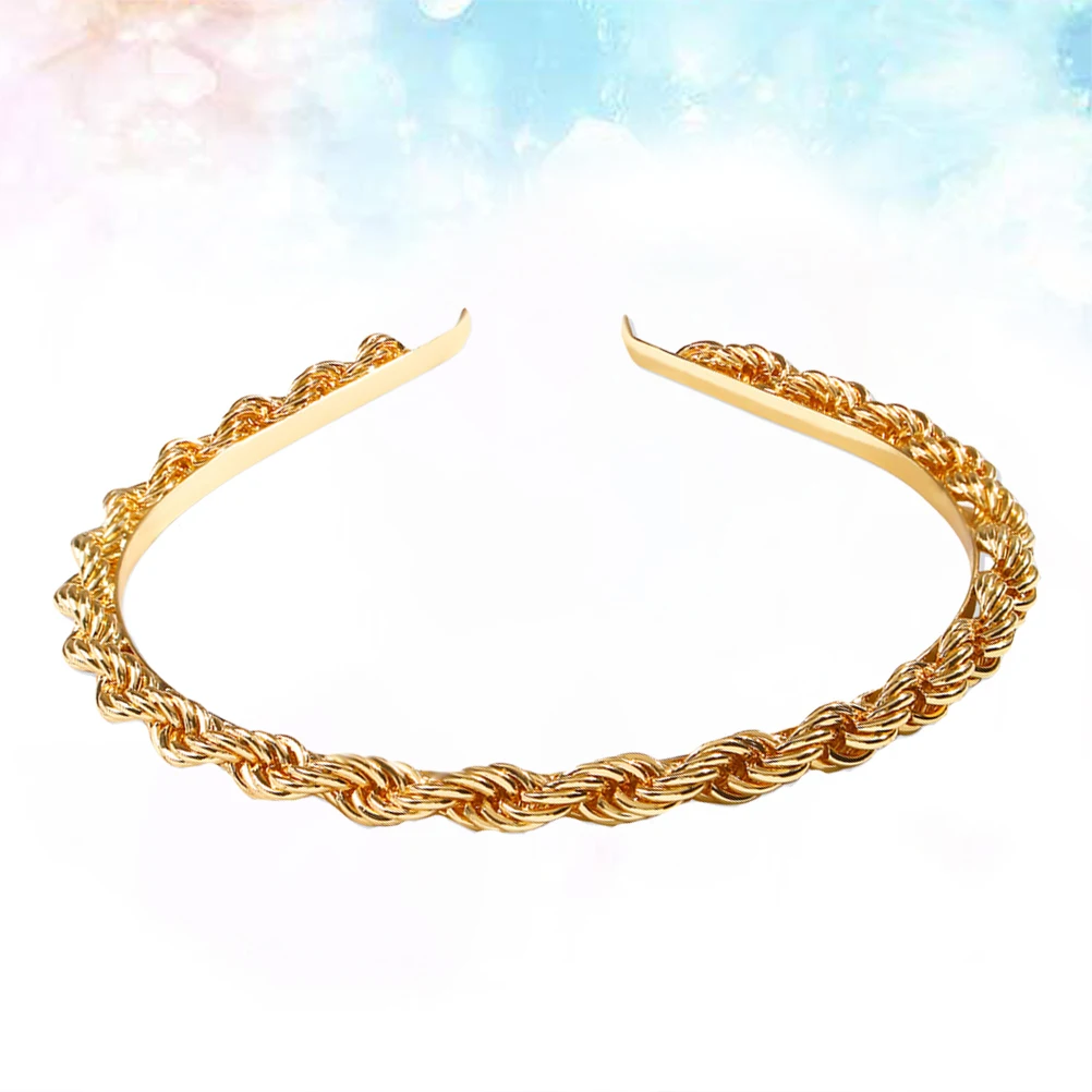 

Металлический обруч для волос в форме цепочки, легкий, удобный, нежный ободок для волос на день Святого Валентина, вечеринку, свадьбы, женские волосы