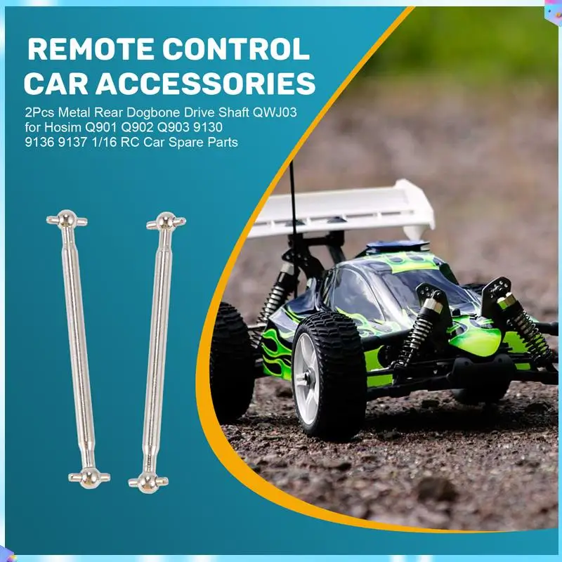 N93R 2 шт. металлический задний приводной вал QWJ03 для Xinlehong Hosim Q901 Q902 Q903 9130 9136 9137 1/16 запасные части для радиоуправляемых автомобилей