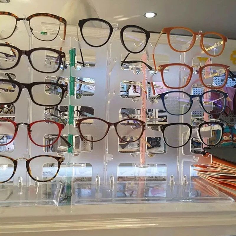 E15E 10 Pasang Rak Kacamata Plastik Show Stand Kacamata Rak Display Meja