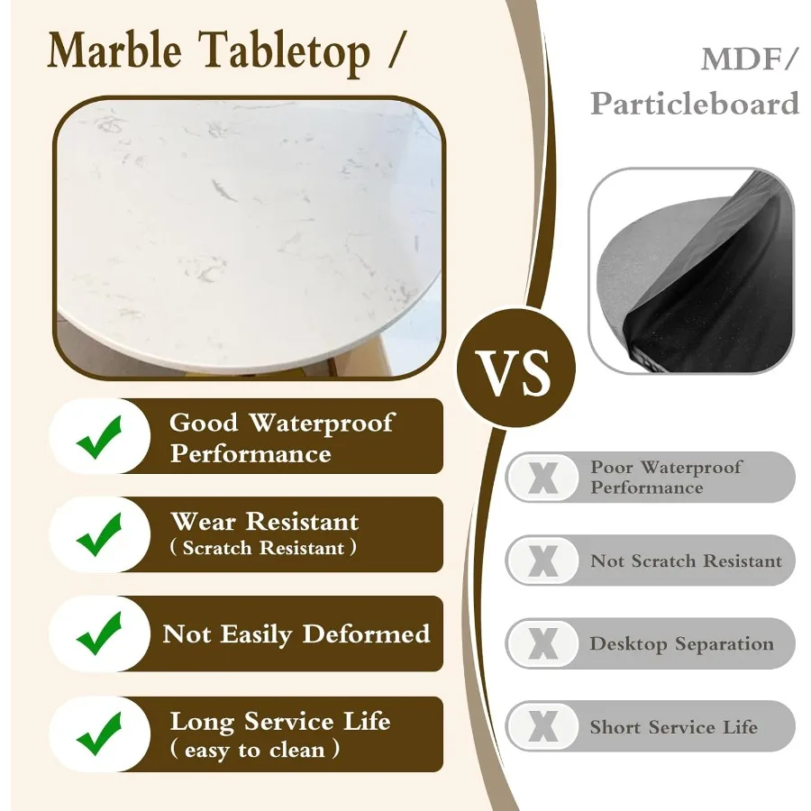 Meja Pub Marmer Tinggi Emas 22 W Tinggi: 105cm 41 Inci Kursi Bar Modern untuk Interior Rumah, Lounge, Restoran atau Kafe