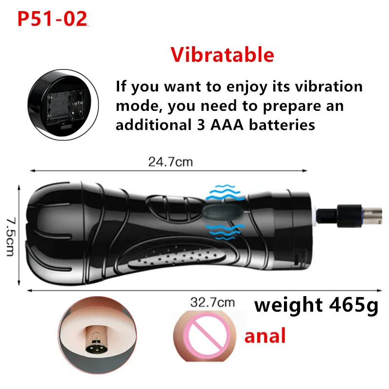 3XLR Sex Machine masturbazione Cup allegati vagina anale sesso orale tazza accessori vibrazione giocattoli del sesso per gli uomini