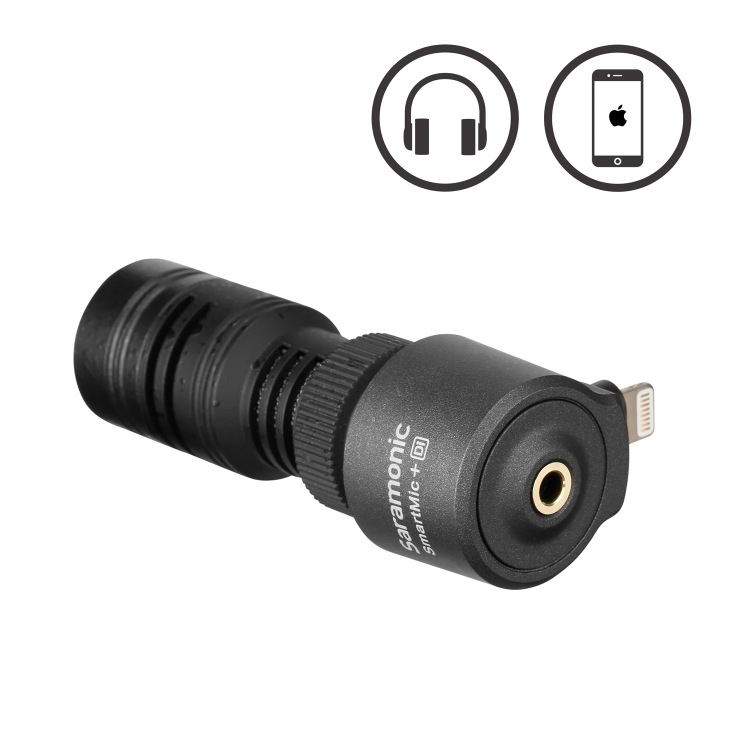 Saramonic SmartMic + Di/UC Type-C ميكروفون اتجاهي مع رغوة الزجاج الأمامي للهواتف الذكية IOS آيفون 13 11 7 7 plus أندرويد