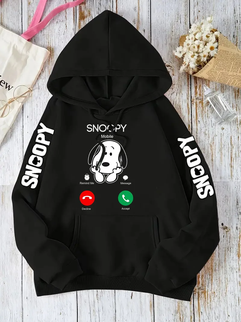 Cartoon Snoopies Hoodie Y2k Hoodies Women\'s Sweatshirts Long Sleeve Autumn Woman Clothing Hoodies Y2k Sweatshirt Hooded Shirt