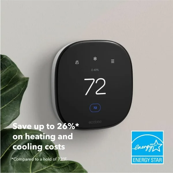 ecobee New Smart Thermostat Enhanced - Programmable Wifi Thermostat - Works with Siri, Alexa, Google Assistant