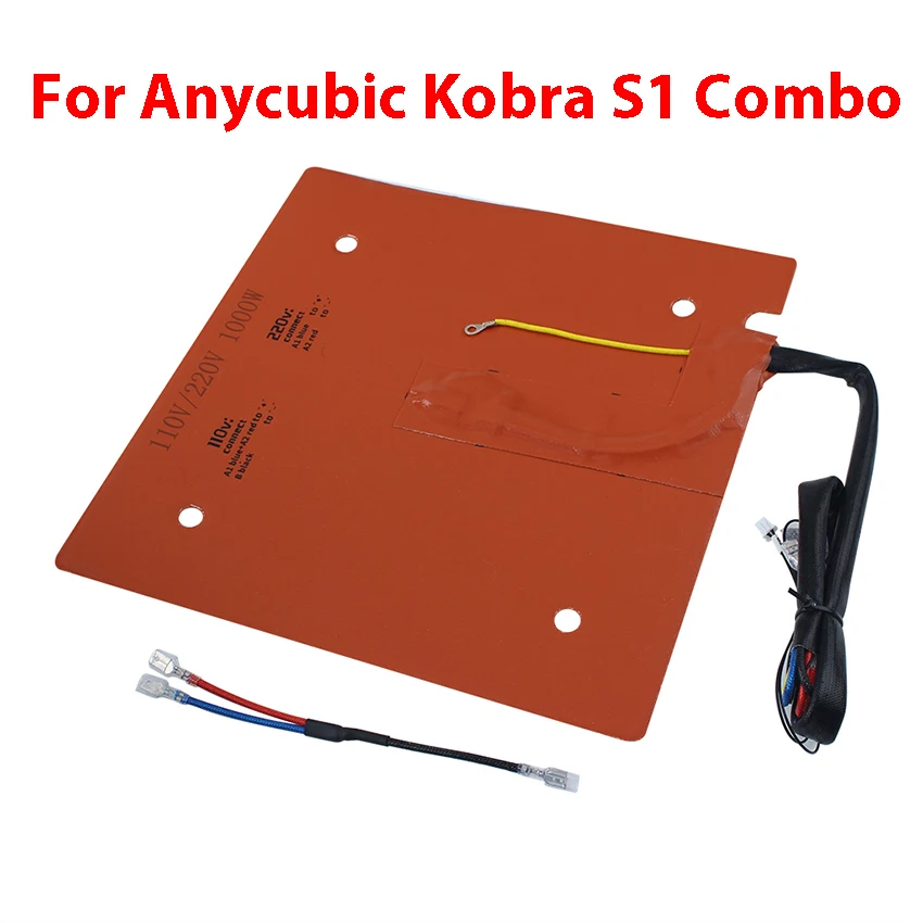 

Для Anycubic Kobra S1 комбинированная грелка 3D-принтер горячая кровать нагреватель с клейкой основой