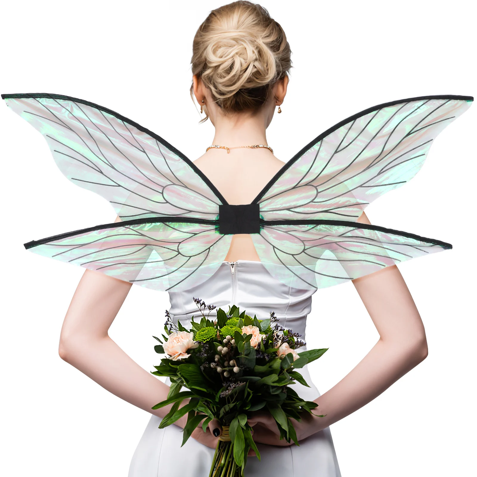 

Fairy Wings Costume Decoration Adult Black Elf Dress up Accessories for Festival Party cosplay Stage Performance Kids