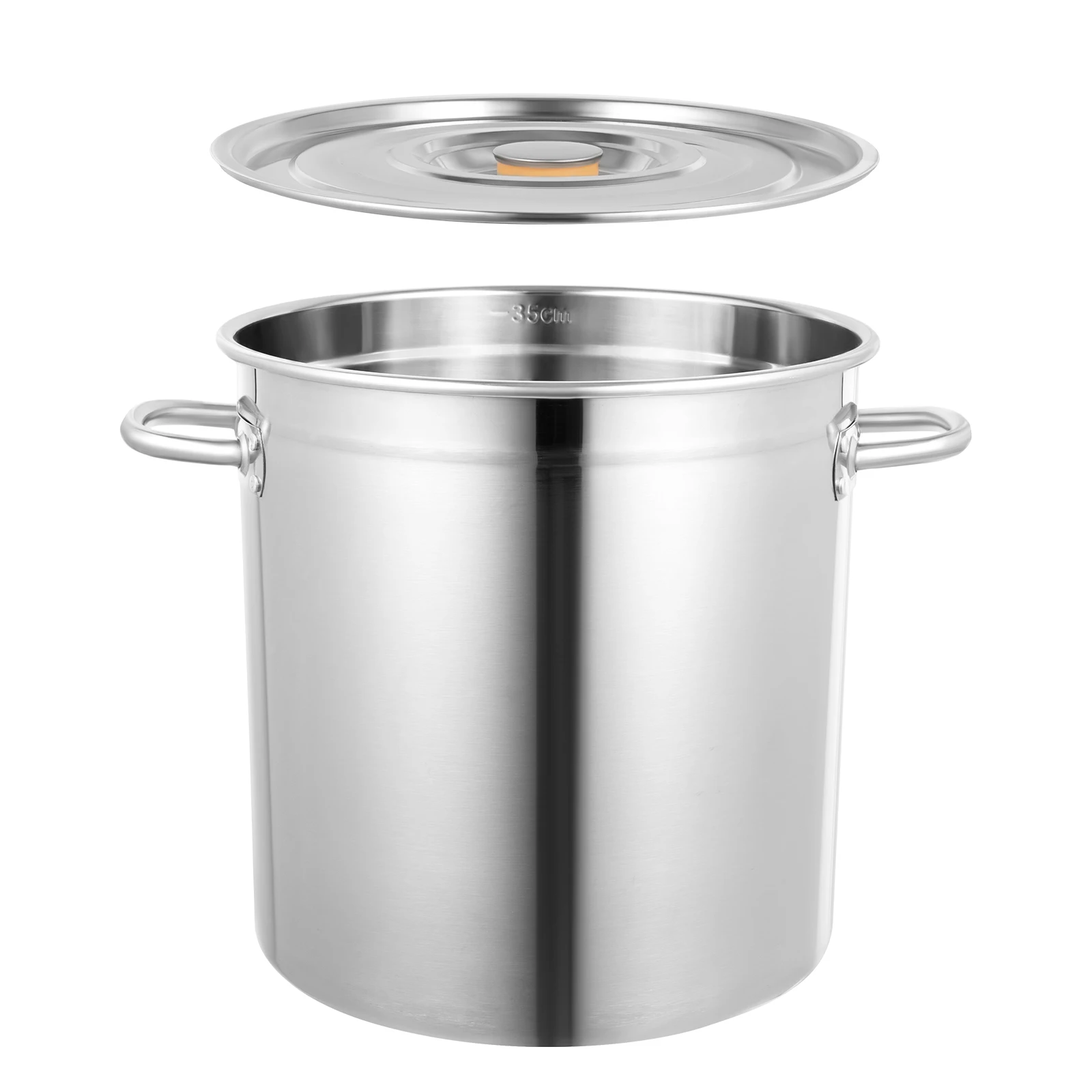 Cooking Pot, 32 L Catering Stock Pot, Cooking Pot with Stainless Steel Lid and Handles, Large Cooking Pot for Cooking, Stewing
