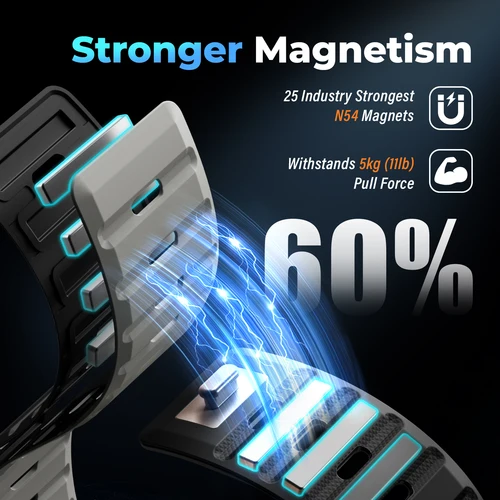 Imagen 2 del producto Correa de silicona magnética QuickFit de 26mm y 22mm para Garmin Fenix 8 7 7X 6 6X 5X Plus/Epix Pro Gen 2 47mm 51mm 43/Enduro3