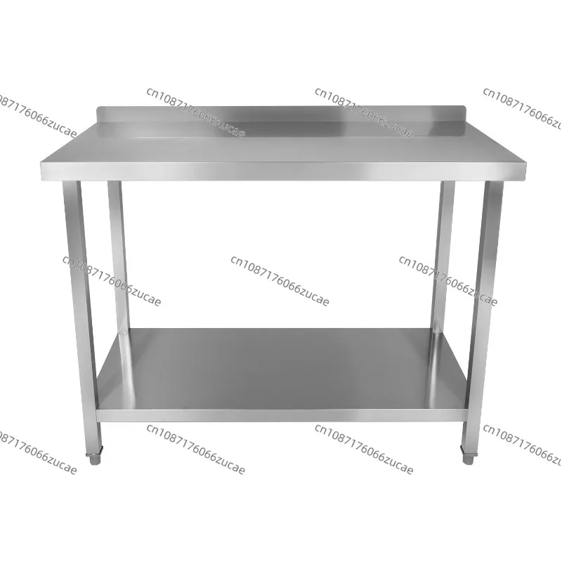 Extra Thick Stainless Steel Workbench Strong Load-bearing Kitchen Console Commercial Chopping Board