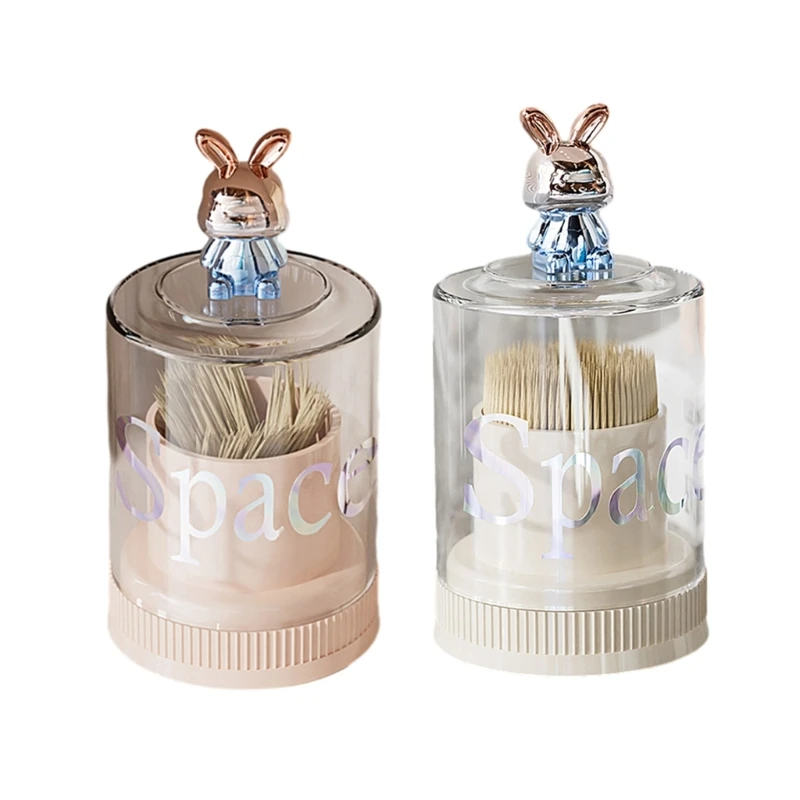 Rabbit Cotton Pad Holder Lipstick Organizers Cotton Swab Rod Storage Box Cosmetics Jewelry Bathroom Makeup Dropship