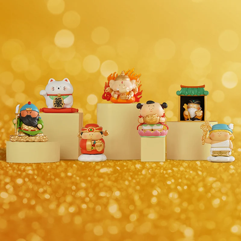 

BigGallery HELLO GODS OF WEALTH Series Blind Box Guess Bag Mystery Box Toys Doll Cute Anime Figure Desktop Ornaments Collection