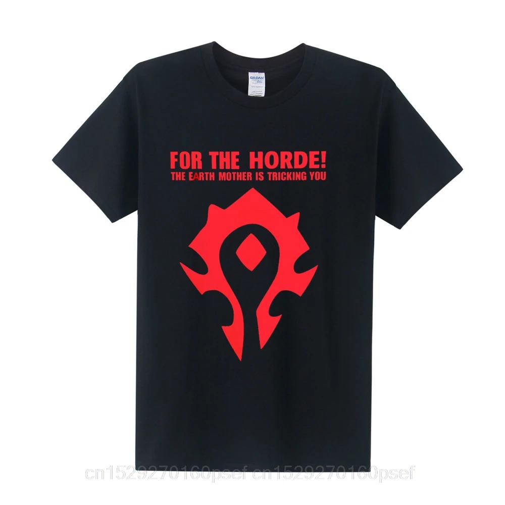 Cool Game T-shirt Fashion Short Sleeve Horde Symbol For The Horde Quality Printing Graphic 100% Cotton Eu Size Tee Shirts