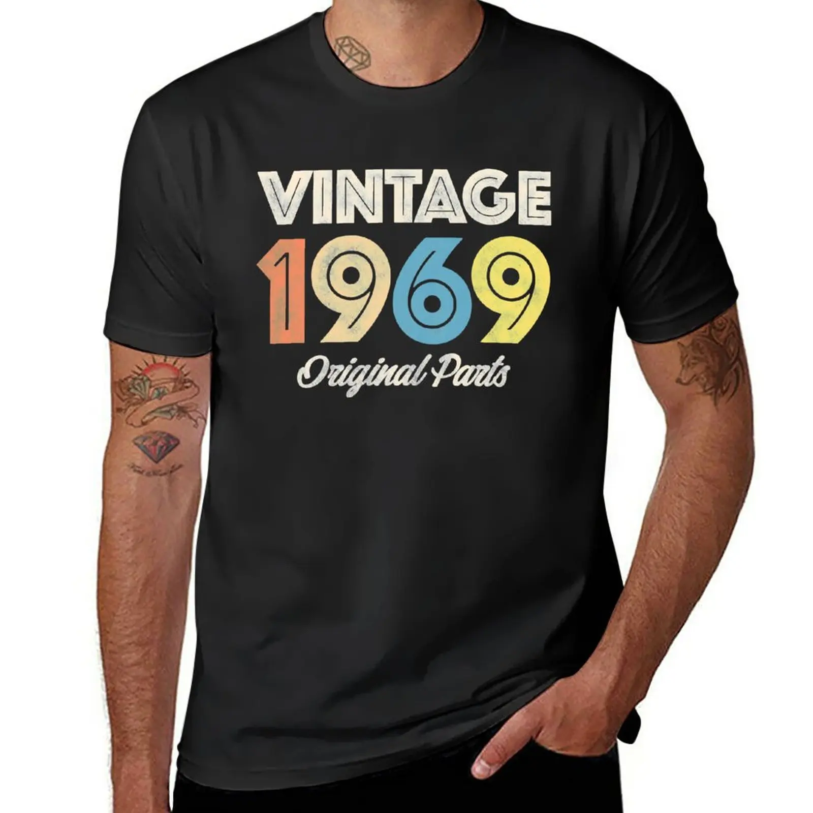 New Vintage Retro 1969 Birthday Original Parts T-Shirt graphics t shirt anime clothes sweat shirts slim fit t shirts for men