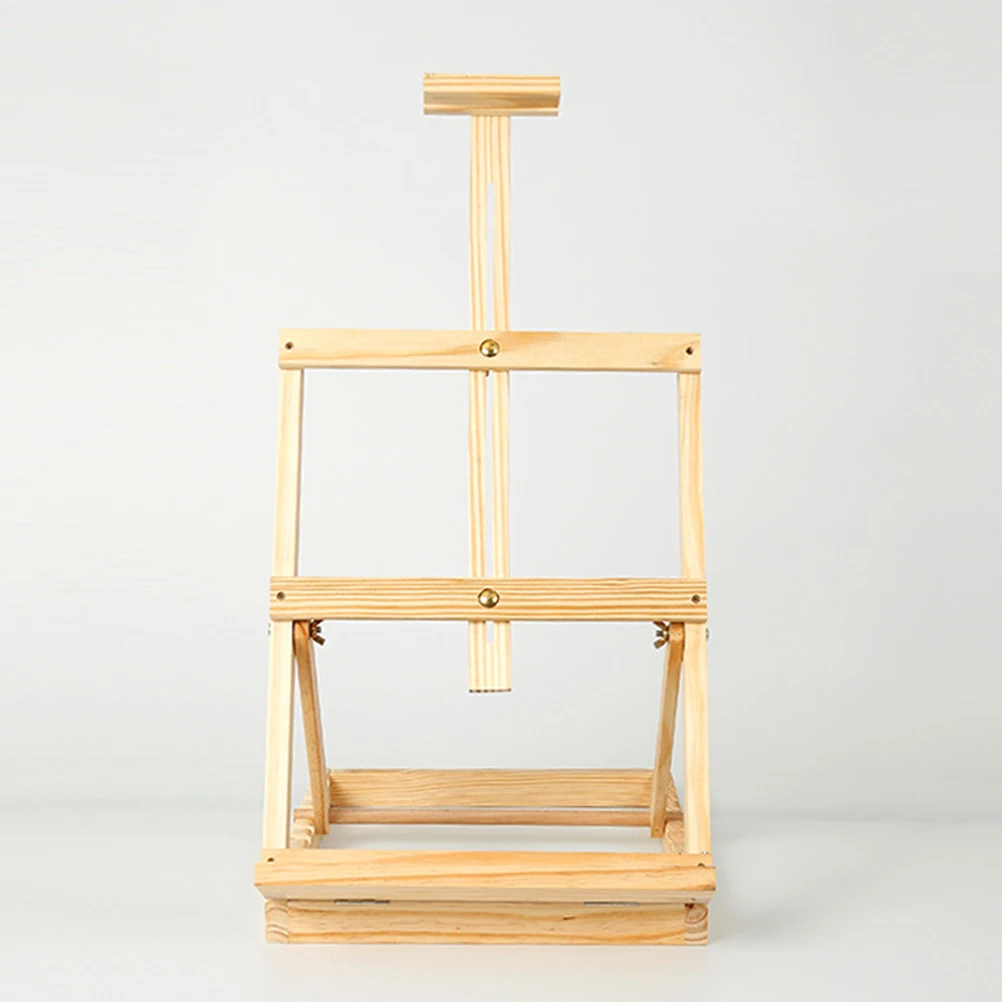 

Desktop Easel Wooden Stand Telescopic Height Adjustable Poster Display Table Frame for Paintings Exhibitions Wedding Home Use