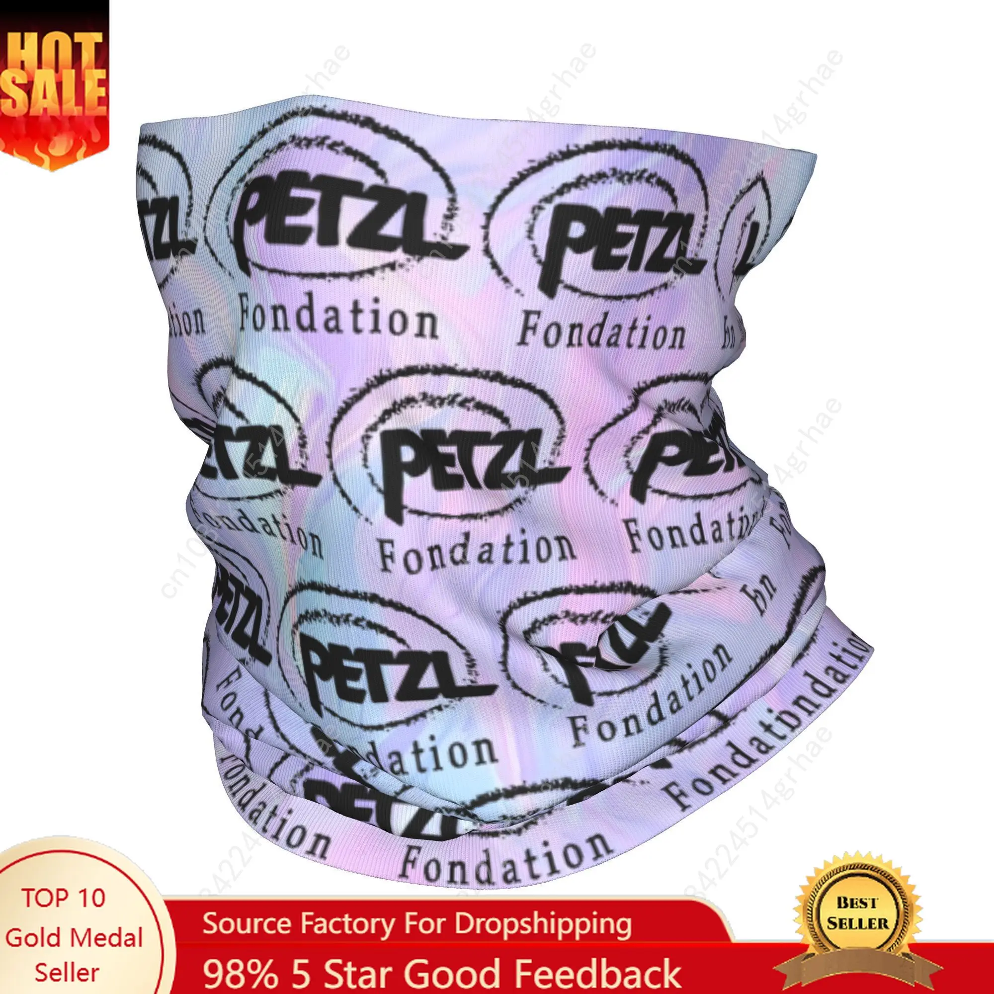 

Custom Colorful P-Petzls Bandana Neck Gaiter Windproof Face Scarf Cover Men Women Classical Logo Design Headband Tube Balaclava