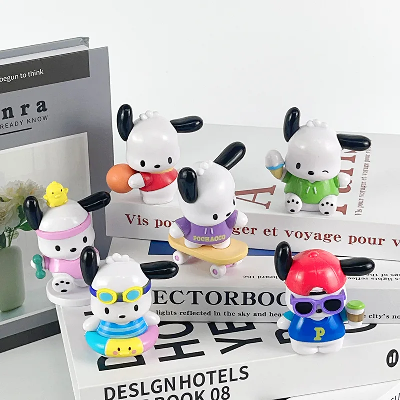 

Sanrio figure Pacha dog Qunar series Tide play blind box skateboard small Pa ornament cross-border toy