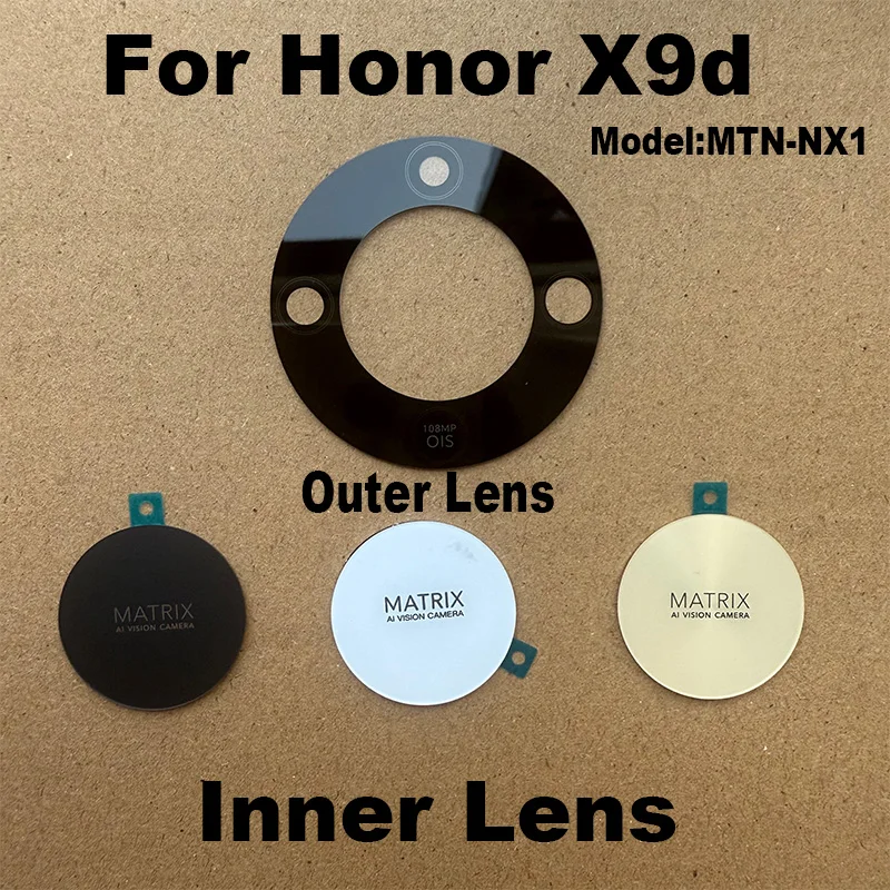 New For Huawei Honor X9d Back Camera Glass Rear Lens With Adhesive Sticker Replacement MTN-NX1