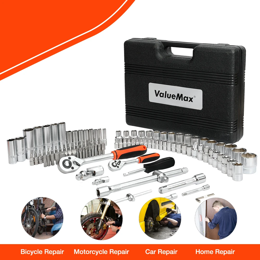 ValueMax 108PC Home Tool Kit Tool Set Box Set utensili manuali Kit di strumenti di riparazione auto professionali