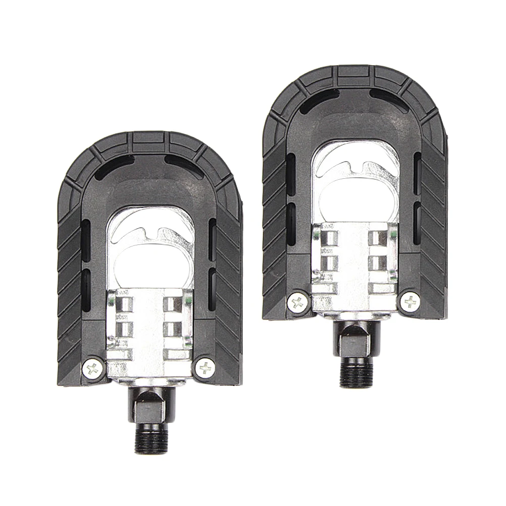 

1 Pair 90 Degree Foldable Aluminum Alloy Bike Pedal Universal Non-Slip Platform For Mountain Folding Road Bike Black