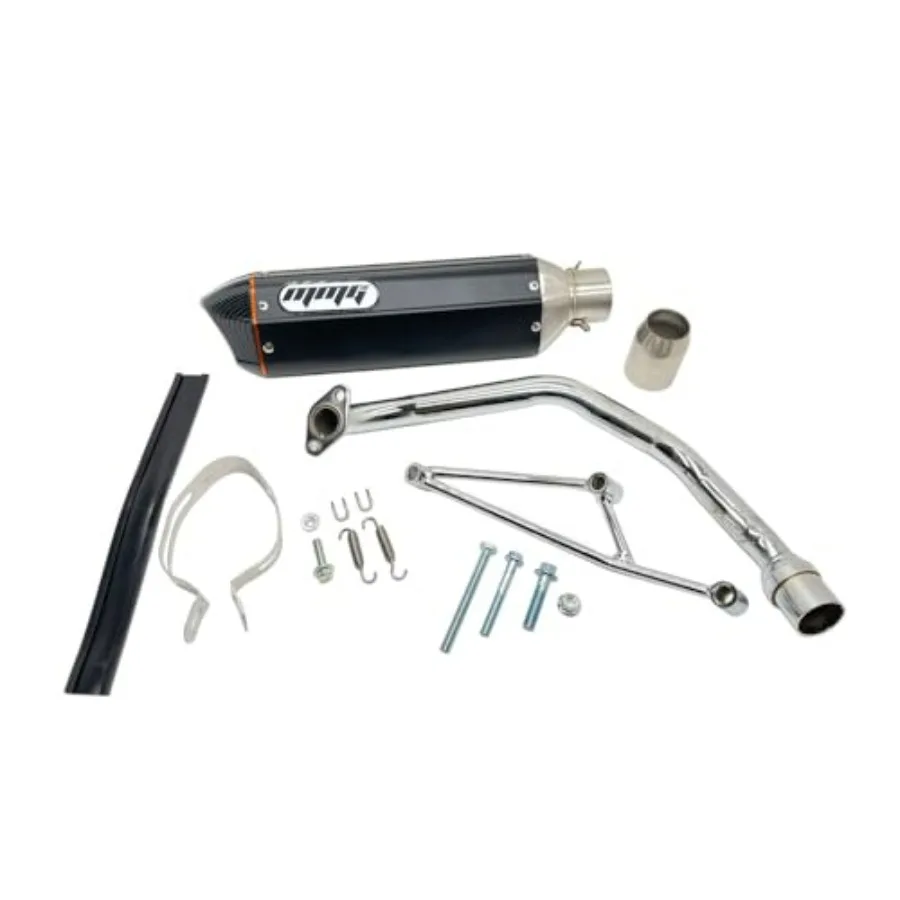 

Exhaust System Muffler for GY6 125cc 150cc 4 Stroke Scooters with Black Finish Durable Stainless Steel Enhanced Performance and