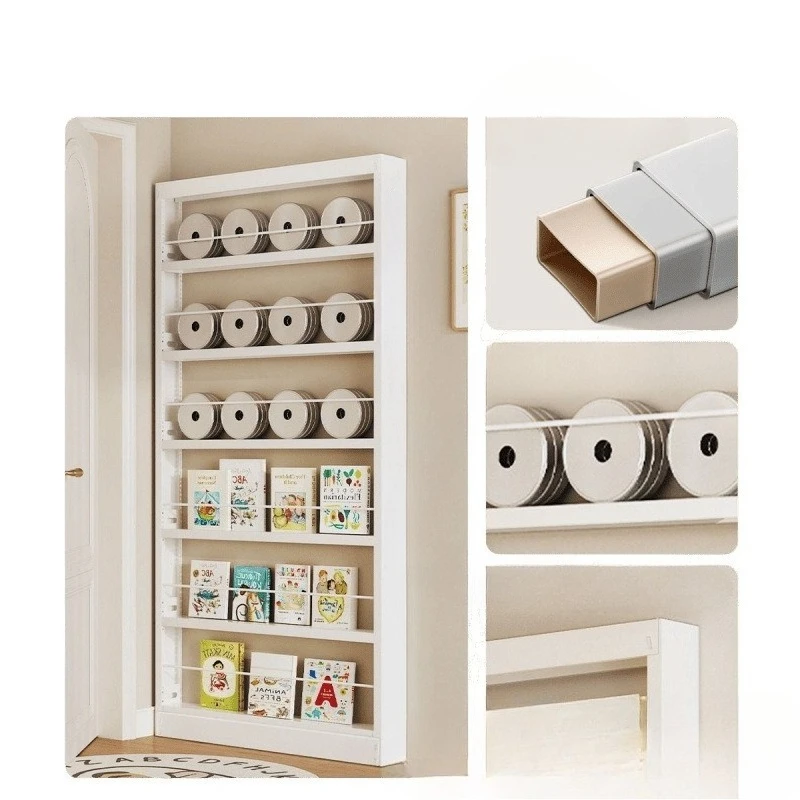 

Behind the door, bookshelf, steel, floor, multi layer, wall hanging, storage, ultra thin, household