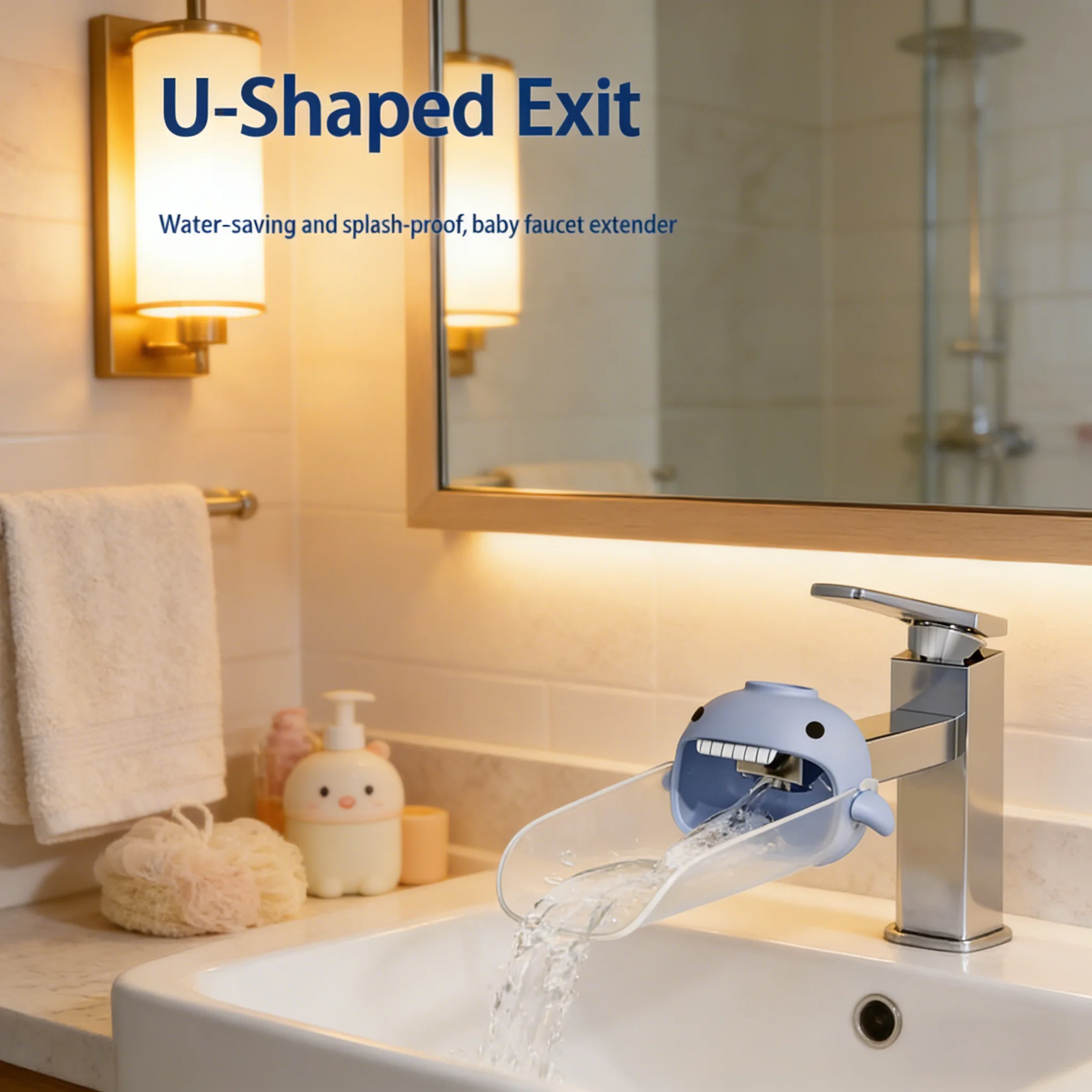 

1pc Cartoon Faucet Extender for Kids Toddler Splash Proof Hand Washing Helper Universal Bathroom Kitchen Tap Spout Accessory