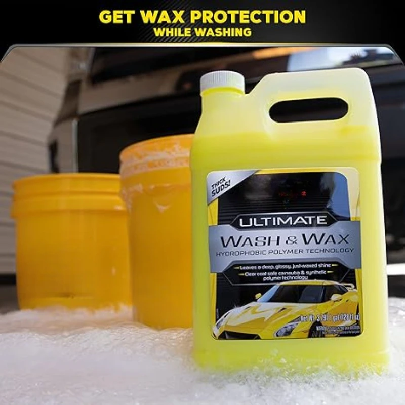 Ultimate Wash and Wax, Car Wash and Wax Cleans and Shines in One Step, Wash, Shine, and Protect