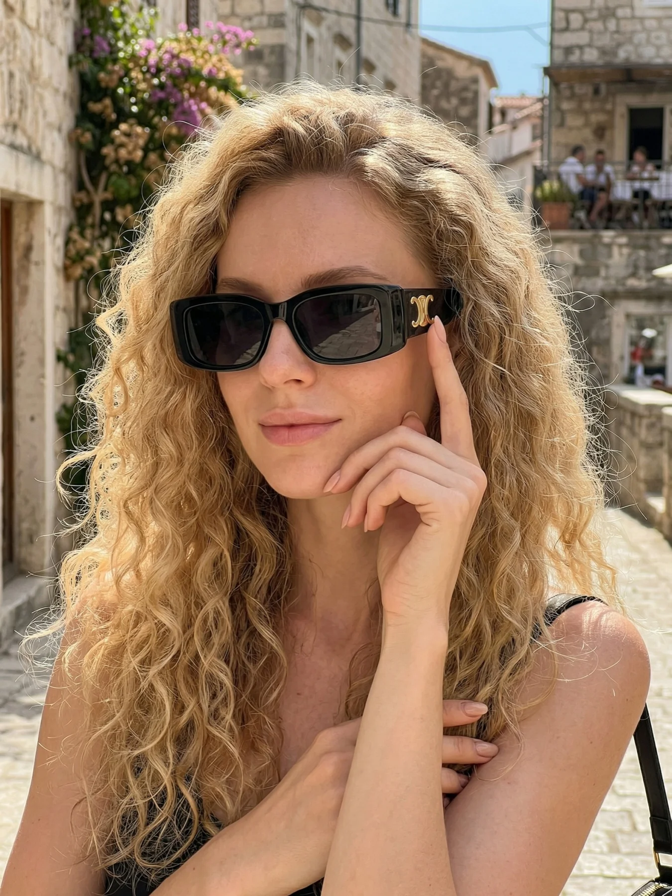 Fashionable Narrow-Frame Sunglasses, Women's Square-Frame Sunglasses, Elegant Sunglasses, Gifts for Women, Mother's Day Gifts