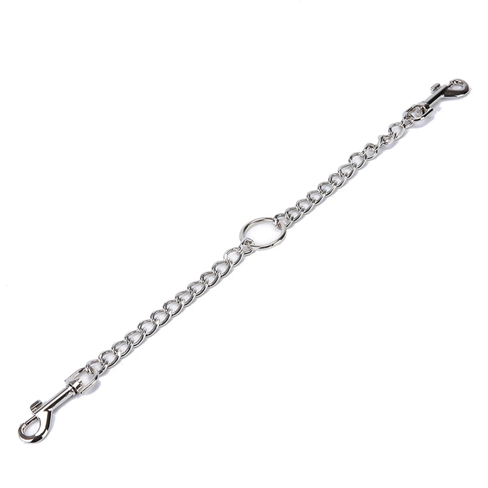 

1pcs Double Head Pet Traction Strap Dog Puppy Durable Stainless Iron Chain Non-Injurious Fashionable Pet Supplies