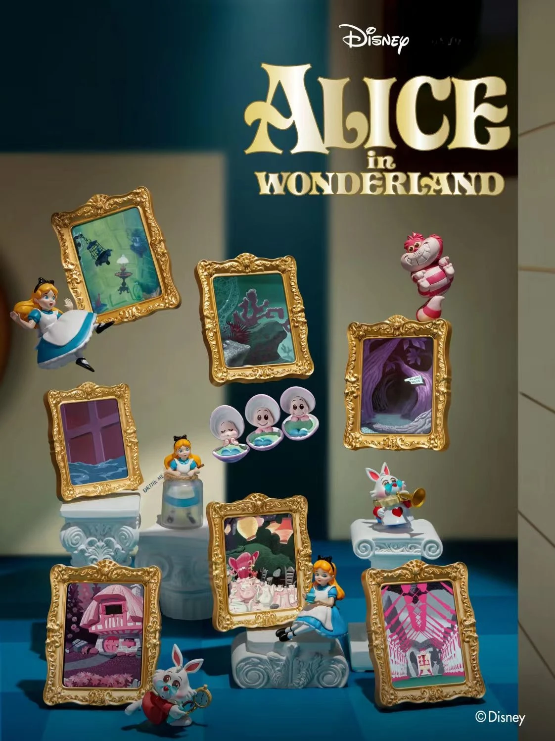 

Disney Alice in Wonderland Art Gallery Series Blind Box Fridge Magnets Random Character Collectible Kitchen Decor