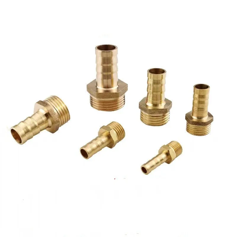 

Brass Pipe Fitting 6/8/10/12/14/16mm Hose Barb Tail 1/8" 3/8" 1/4" BSP Male Connector Joint Copper Coupler Adapter