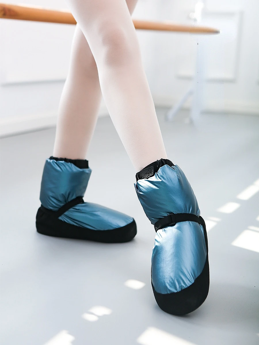 Ấm Giày Cho Bé Gái Nữ Zapatillas De Ballet Mùa Đông Vũ Ballerina Giày Trẻ Em Ấm Lên Boot Lâu Đài Flo Điểm Ấm Áp-Lên Giày