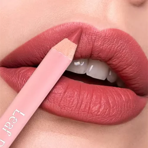 Imagen 1 del producto Delineador de labios mate de 12 colores, maquillaje tallado, delineadores de labios marrones duraderos, lápiz labial resistente al agua, cosméticos para contorno de labios
