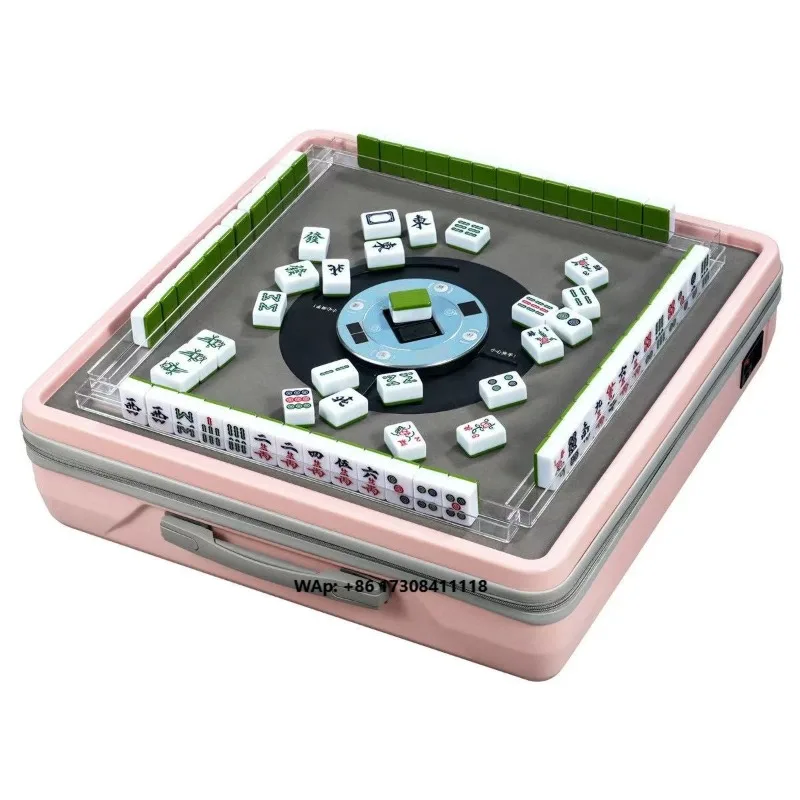 Portable Smart Electric Mahjong Table for Outdoor Use - Auto Shuffling, One-Click Operation, Perfect for Parties & Team Building
