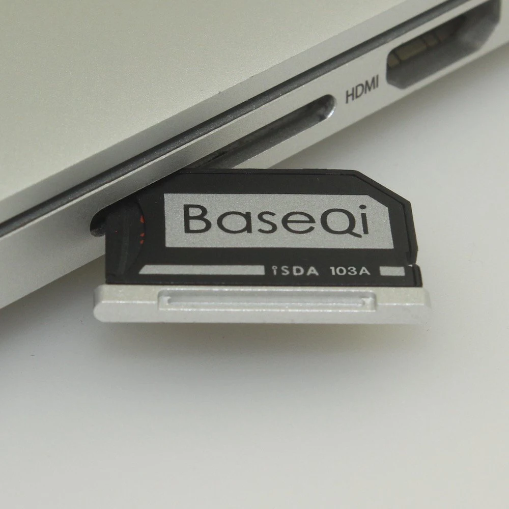 Imagem -04 - Baseqi para Macbook ar 13 Polegada Year20092023 Mac Pro 13 Year & & 15 Adapter Ano 2012 Alumínio Micro Adaptador de Cartão sd