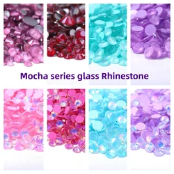 Glitter Crystal Mocha Non Hotfix Rhinestones Strass стразы Nails Crystals Diamond 네일파츠 For Nail Art Nail Charms uñas vestidos