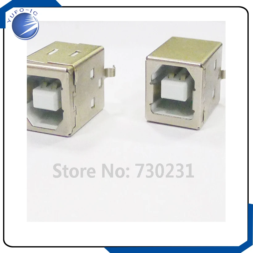 Darmowa wysyłka 10 szt. Gniazda USB Typu B Żeńskie Złącza PCB 180 Stopni Nowe, dobre