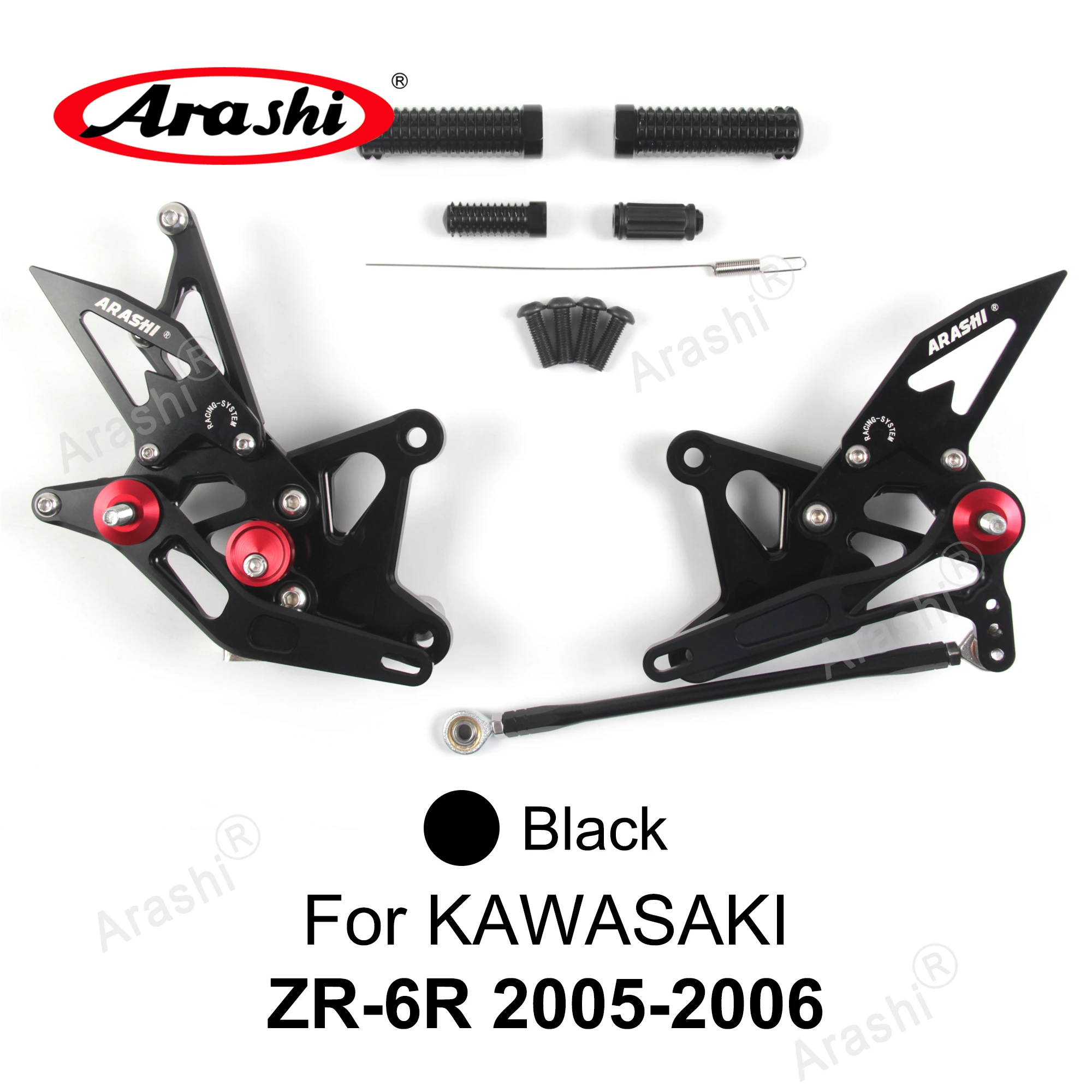 Arashi For KAWASAKI NINJA ZX6R QS 2005 - 2024 Footpeg Rearset