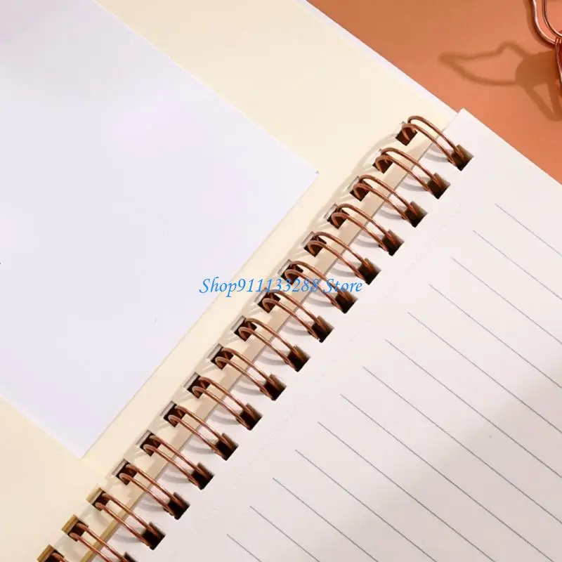 G88D Twin-Wire Binding Notebook 160 Pages Wide Lined for Writing 16.5x21cm College Ruled Journal Notepads for Office School