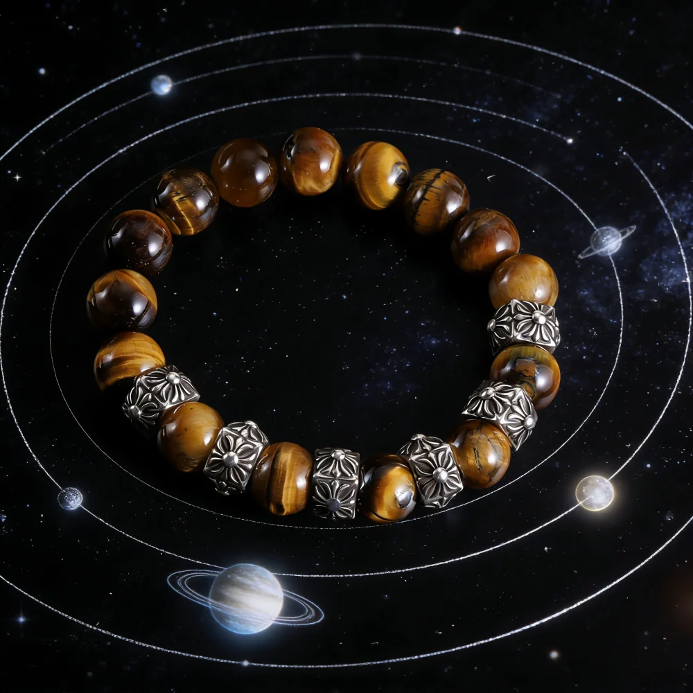 

Новинка 2023 года, браслет из чистого серебра S925 с камнем «кошачий глаз» в европейском и американском стиле в стиле ретро для мужчин и женщин, пара