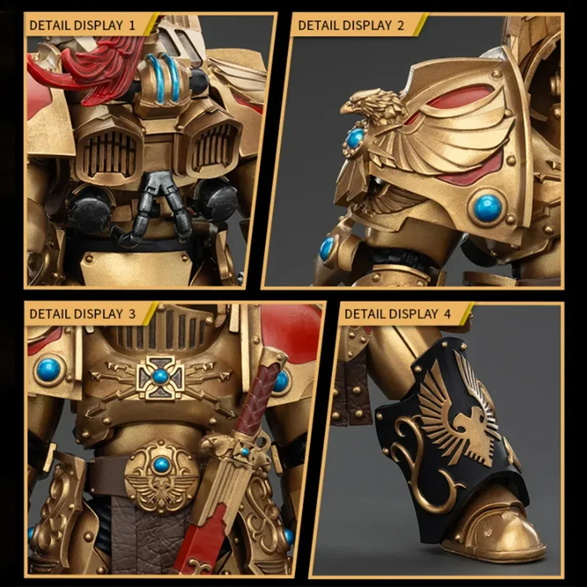 Chaîne YTOY Warhammer 30K The Horus Heresy Action Figure, Legio Custodes Aquilon politiquement ator Squad Anime Collection, Modèle Mobile, Cadeau