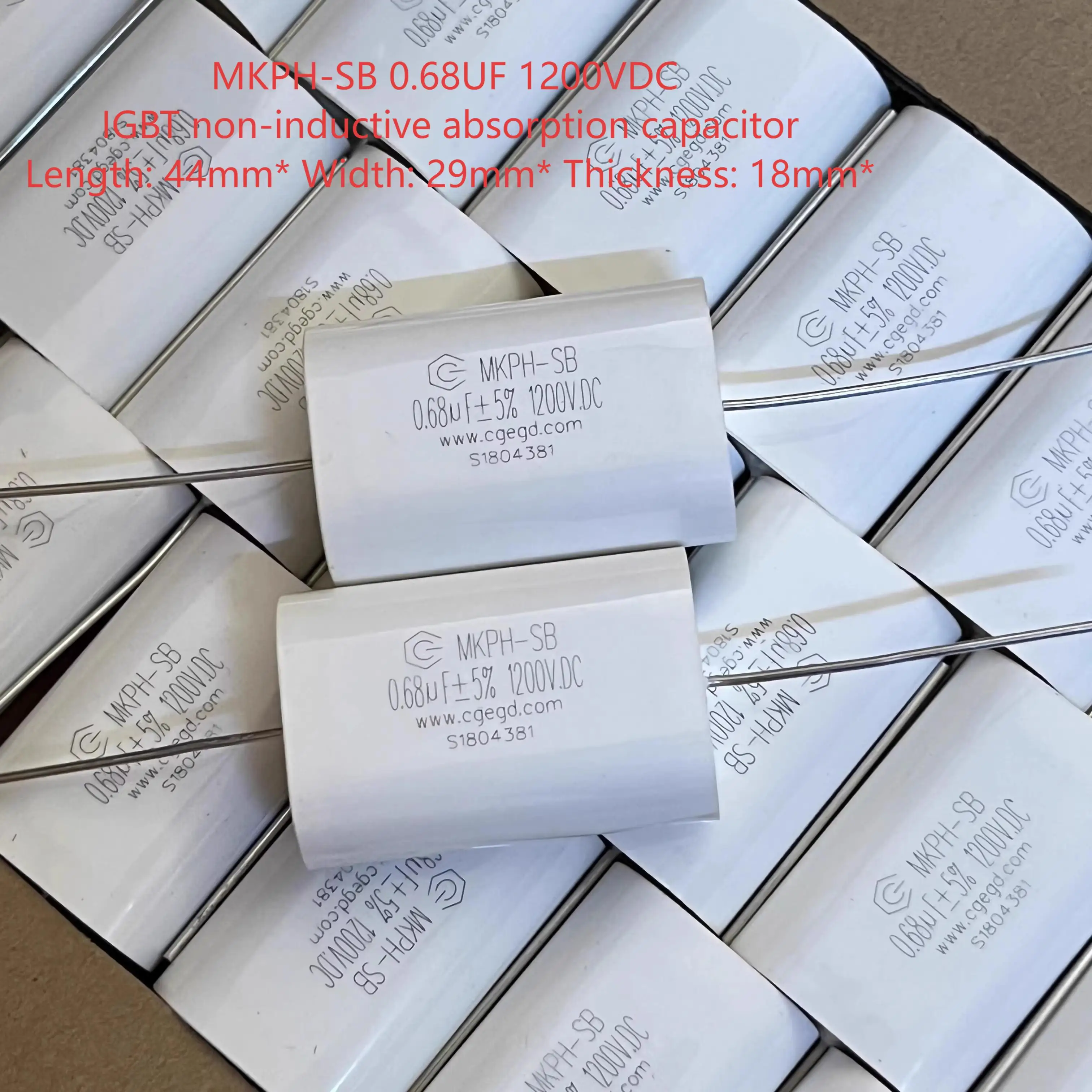 

5 шт./лот MKPH-SB 1200 В 0,1 мкФ 0,22 мкФ 0,47 мкФ 0,68 мкФ 5% IGBT неиндуктивный поглощающий тонкопленочный конденсатор