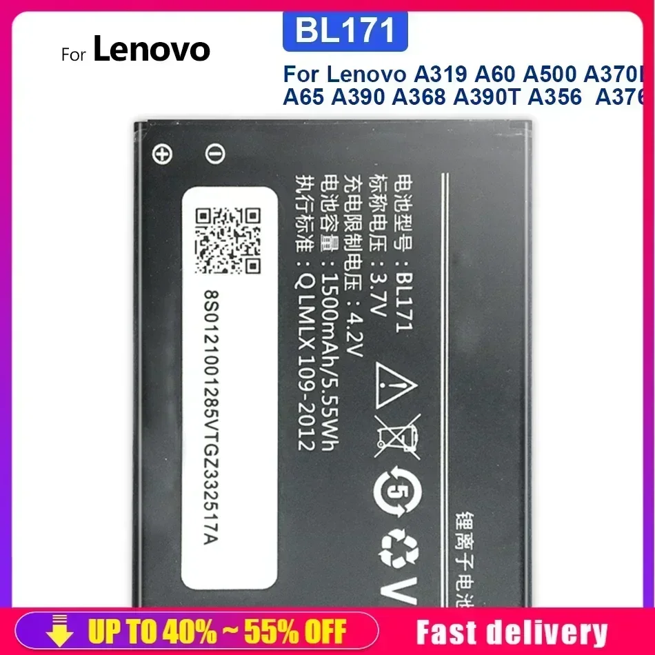 Rechargeable Mobile Phone Batteries  For Lenovo A319 A60 A500 A65 A390 A368 A390T A356 A370E A376 Smartphone Portable Battery